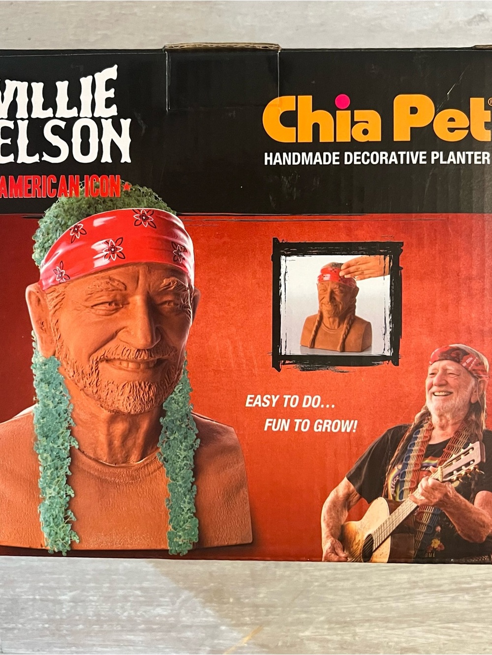 NEW IN BOX Willie Nelson Chia Pet An American Icon Decorative Planter